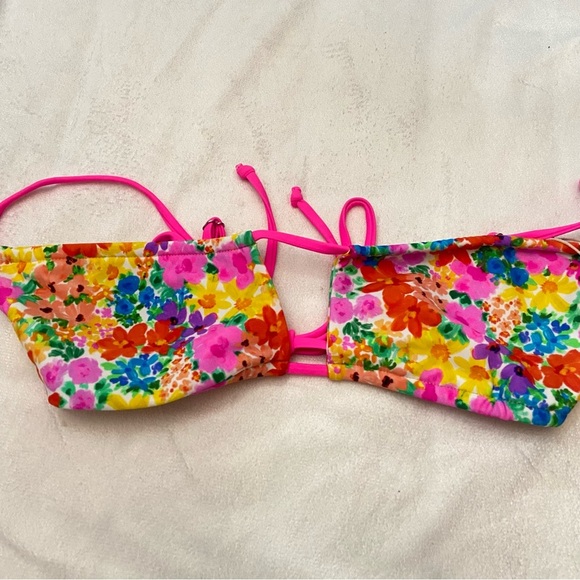 New! FOR LOVE & LEMONS Merrill String Bikini Top Floral 1936 - Picture 3 of 9